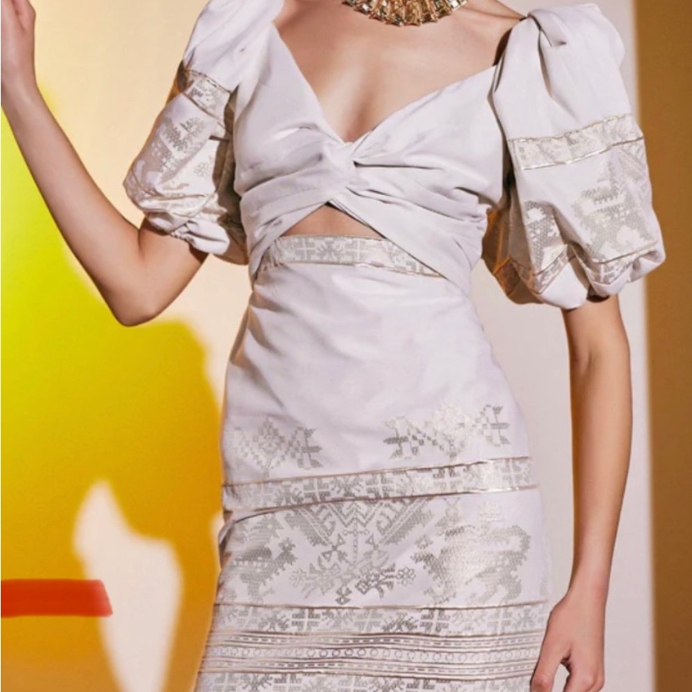 Lace Metallic Women's Dress